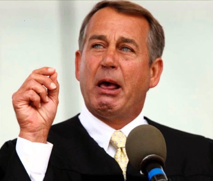 John Boehner's surprise Presidential endorsement.