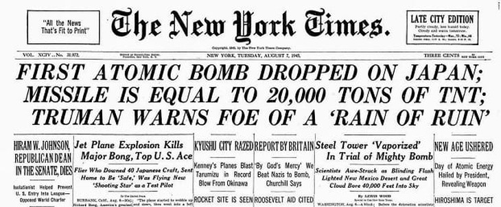 August 6, 1945. The justified and necessary bombing of Hiroshima