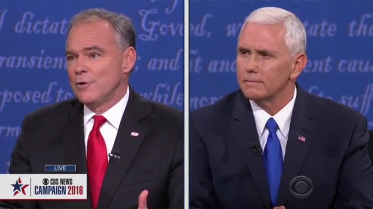 Tim Kaine Interrupted Mike Pence 72 Times During Debate According to New Video