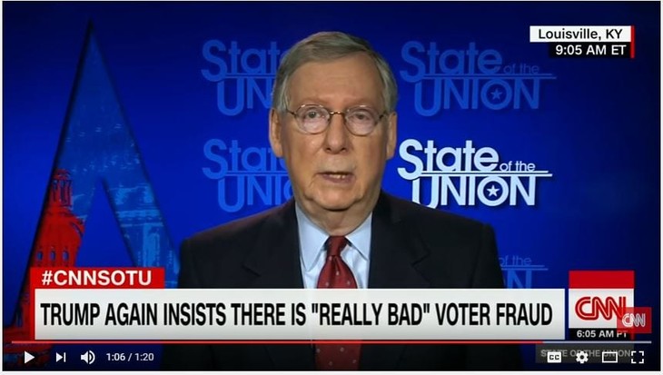 Mitch McConnnell Says No Federal Funds For Vote Fraud Investigation