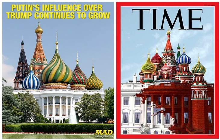 TIME Magazine's Cover Rips Off MAD Magazine to Criticize Trump