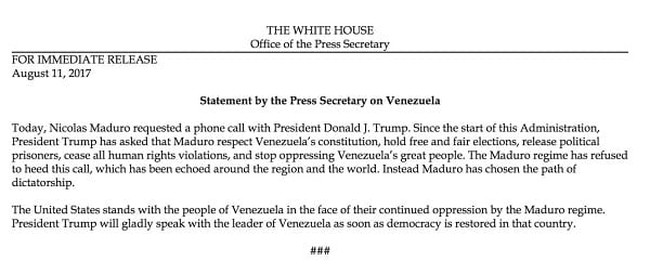 white-house-venezuela-statement