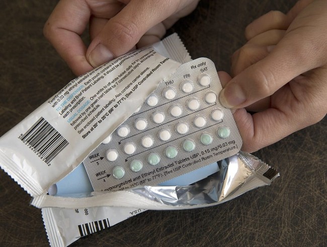 A one-month dosage of hormonal birth control pills is displayed Friday, Aug. 26, 2016, in Sacramento, Calif. The California Senate approved SB999 by Sen. Fran Pavley, D-Agoura Hills, that would allow California women to receive a year supply of hormonal birth control in one trip to the pharmacy, on Friday. It now goes the governor. (AP Photo/Rich Pedroncelli)