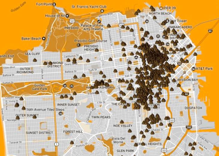 San Francisco's Human Poop Map Shows City Is in Deep Doo-Doo