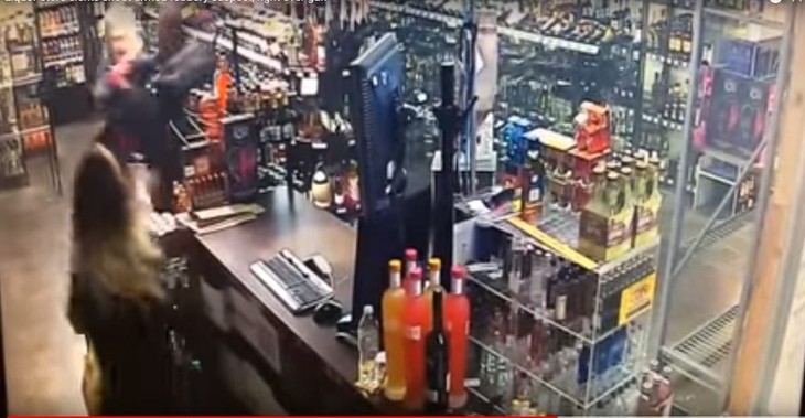 Mother and Daughter Have Gunfight With a Robber and They Have a Very Close Call (VIDEO)