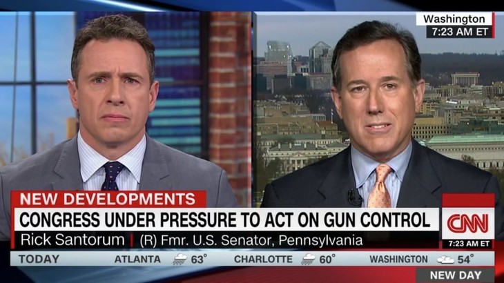 Rick Santorum Speaks an Unpleasant Truth to Chris Cuomo About School Shootings