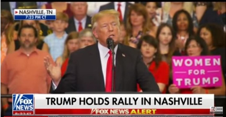 Get Ready For a Rough and Tumble Campaign As Trump Calls Nancy Pelosi an "MS-13 Lover" at Nashville Rally