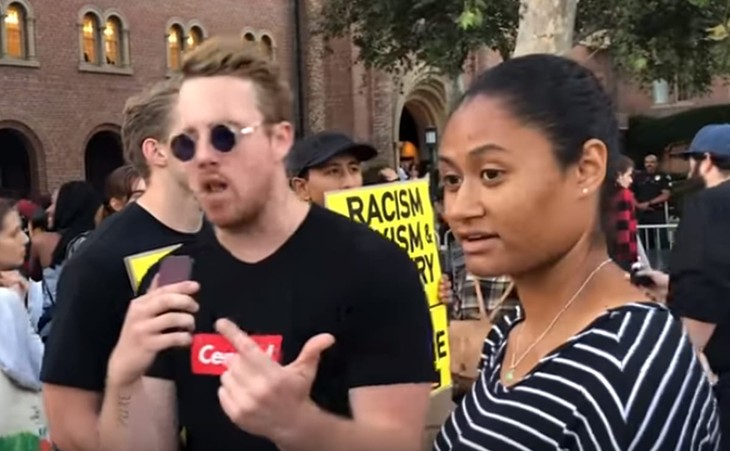 Watch: Leftist Student Protesters at Anti-Ben Shapiro Rally Go Silent as Minority YAF Members Ask If They're Racist