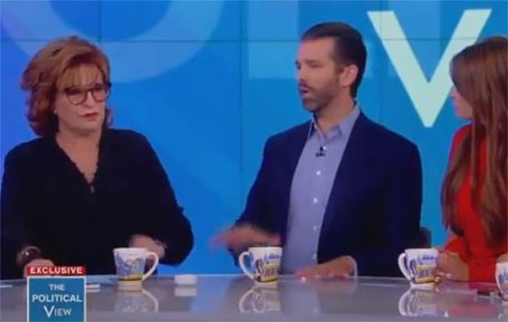 Watch: Trump Jr. Gets Applause Line on "The View" and Joy Behar Can't Handle It