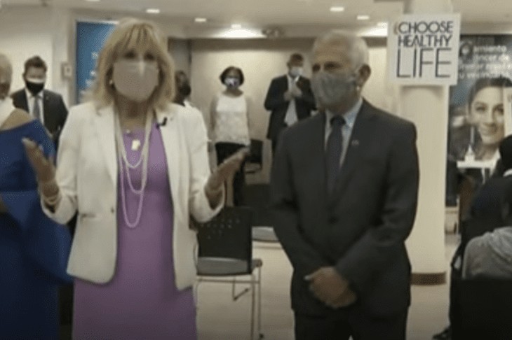 Jill Biden and Fauci Visit Harlem Together, but They're Met by Angry Protesters