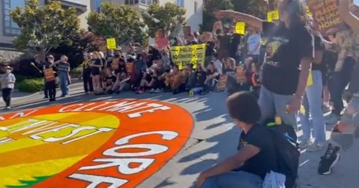 It'll Never Be Enough: California Climate Activists Travel Long Distances to Protest In Front of Pelosi's House