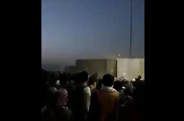 WATCH: Shots Fired in Crowd of People Trying to Flee Taliban at Gate Into Kabul Airport