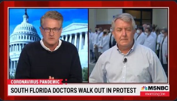As the Press Condemns Pandemic Politicization Morning Joe Misrepresents a Press Conference as a ‘Doctors Walkout’ Protest