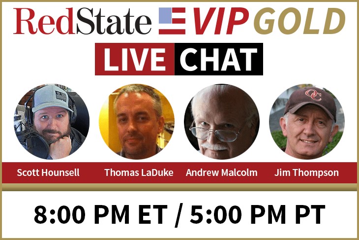 VIP Gold Chat - Tonight's Guests: RedState Cartoonist Jim Thompson and Columnist Andrew Malcolm - Replay Available
