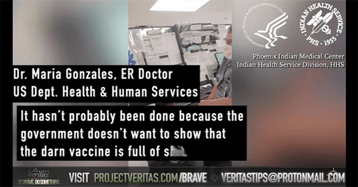 Bombshell Project Veritas Video Shows Medical Expert Saying the Vaccine Is "Full of S**t"