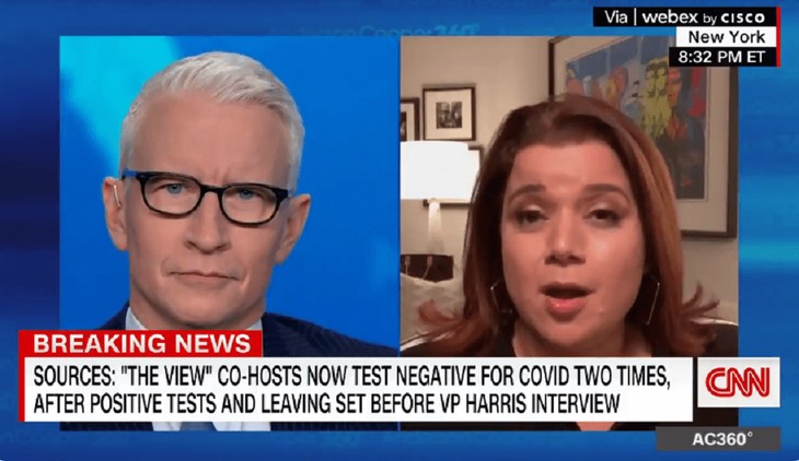 The View's Navarro Says She Now Has Tested COVID Negative Twice After Kamala Chaos