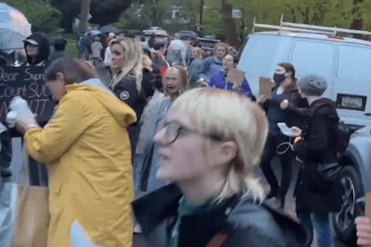WATCH: Dangerous Scene as Pro-Abortion 'Protesters' Gather at Justices' Homes, Attempt to Pressure Them