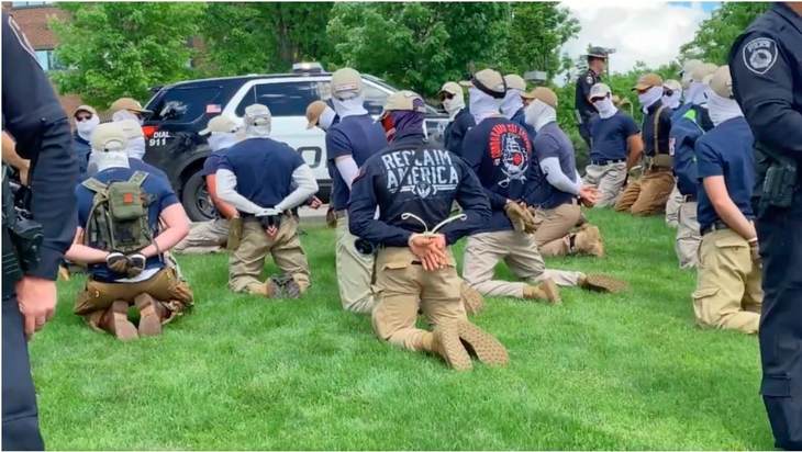 31 Members of 'Patriot Front' AstroTurf White Nationalist Group Arrested in Coeur d'Alene for Conspiracy to Riot