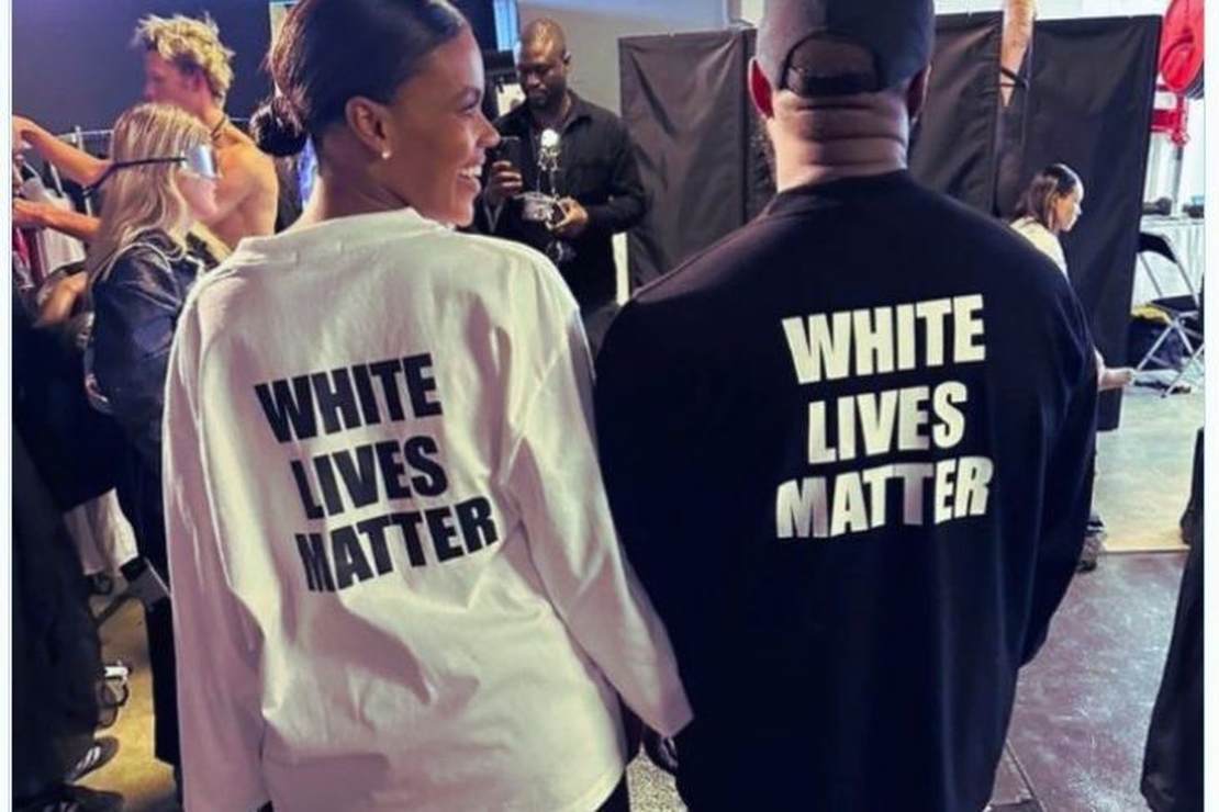 Ye et Candace Owens Sport ‘White Lives Matter’ T-shirts, la gauche fond – –