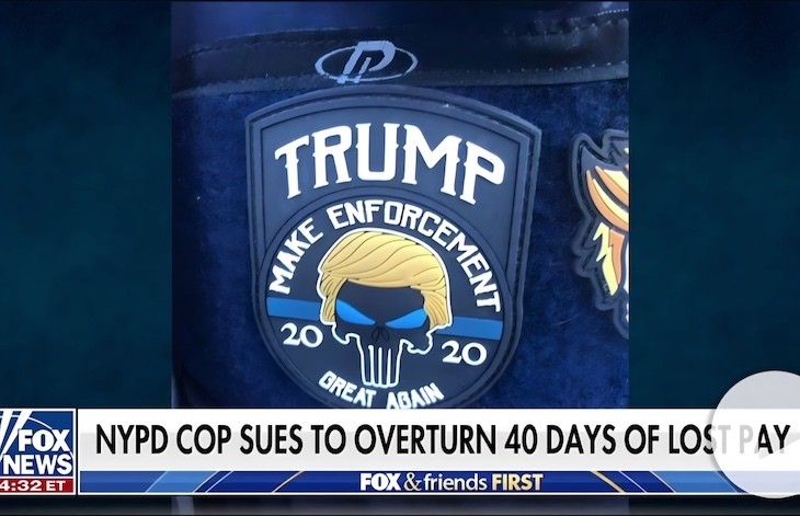 NYPD Officer Sues Over Lost-Pay Punishment for Wearing Pro-Trump Patch, Leaves Judge 'Speechless'