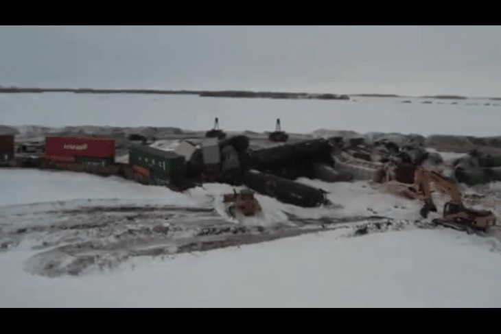 Another Massive Train Derailment With a Hazardous Materials Spill