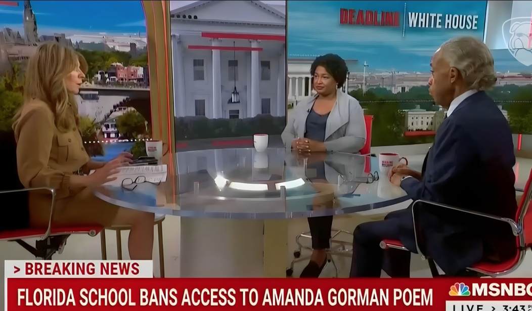 WATCH: MSNBC, Guests Stacey Abrams & Al Sharpton Demand Republicans Condemn 'Ban' Story That Doesn't Exist